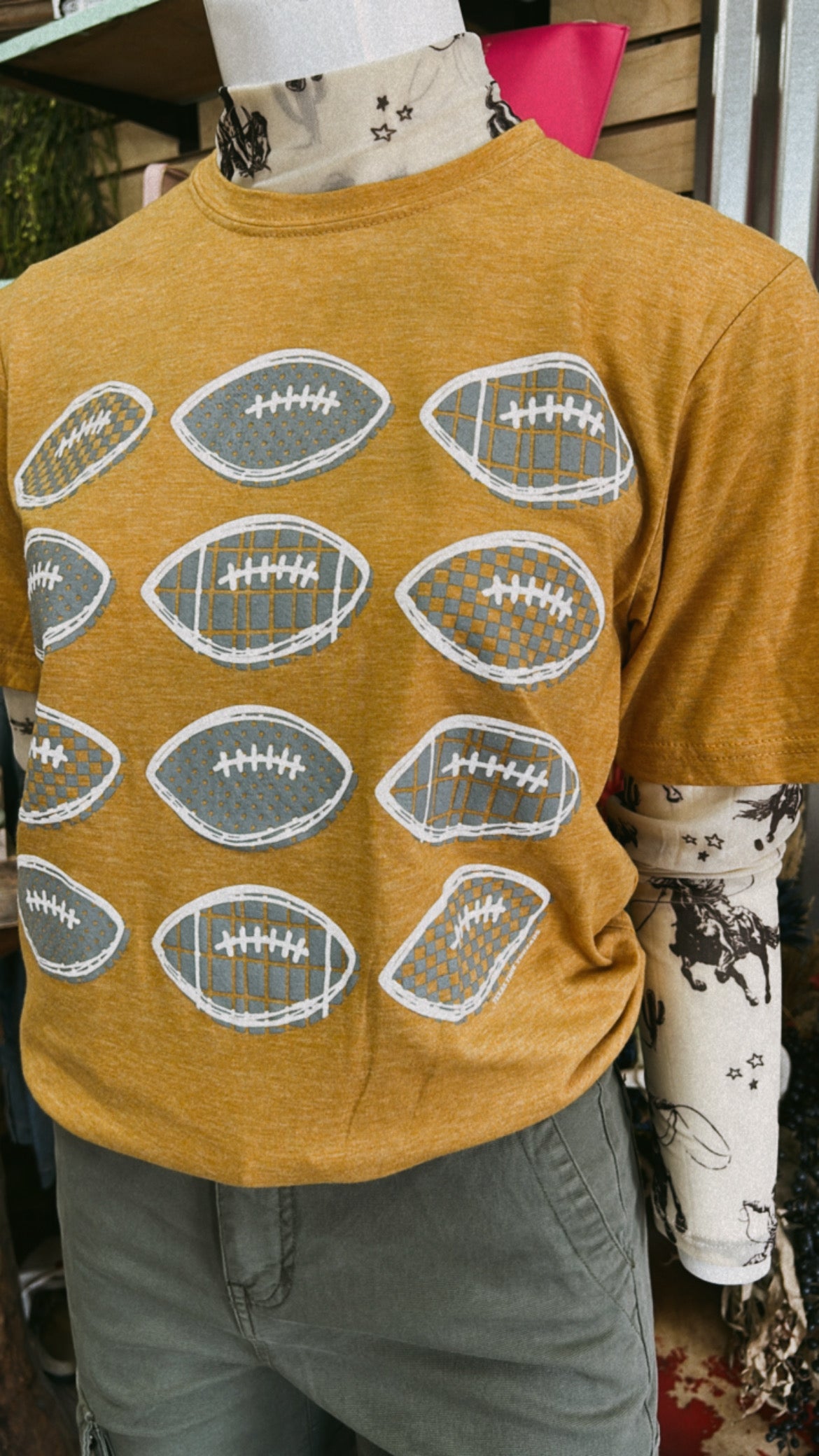 Stacked Football Tee