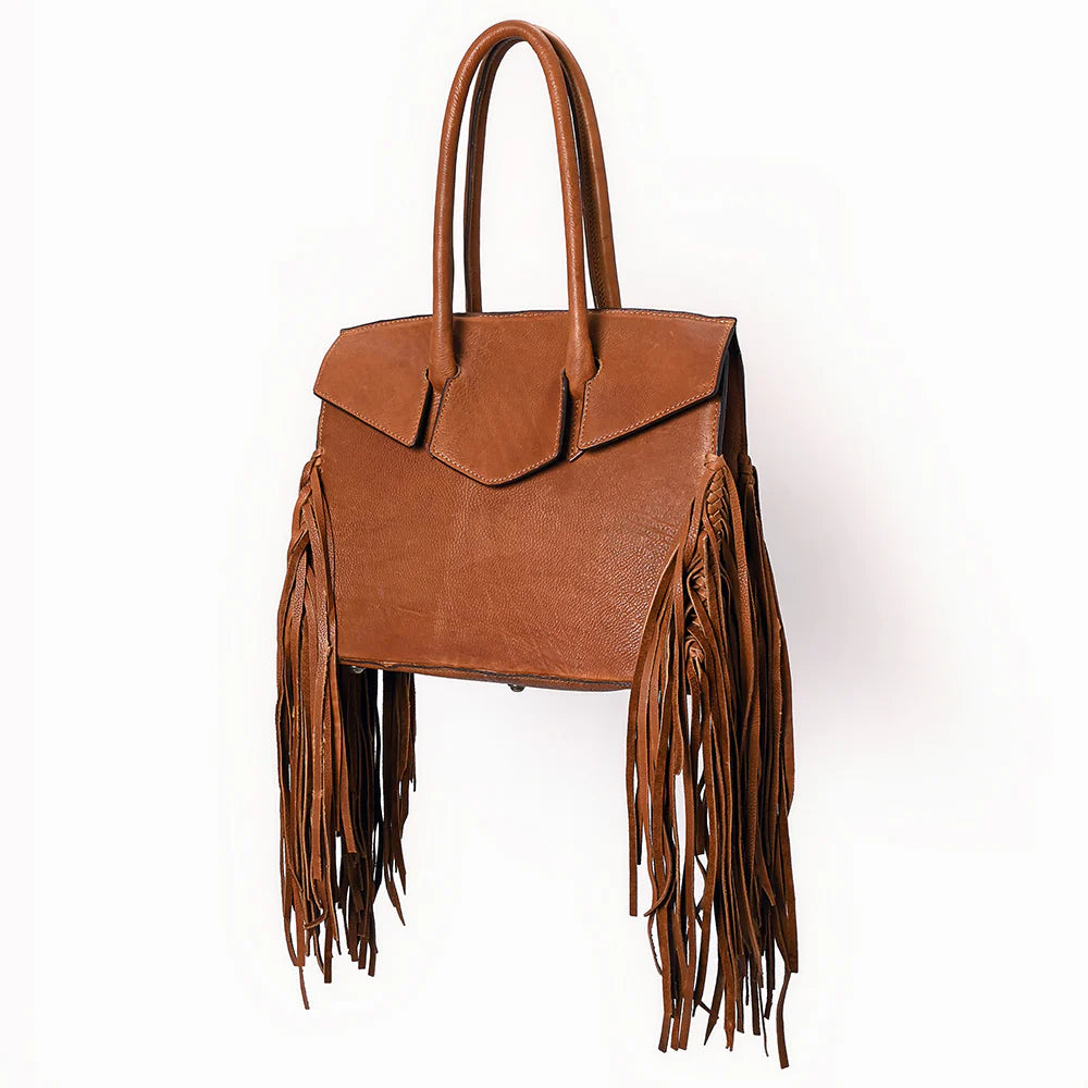 Leather Fringe Small Tote