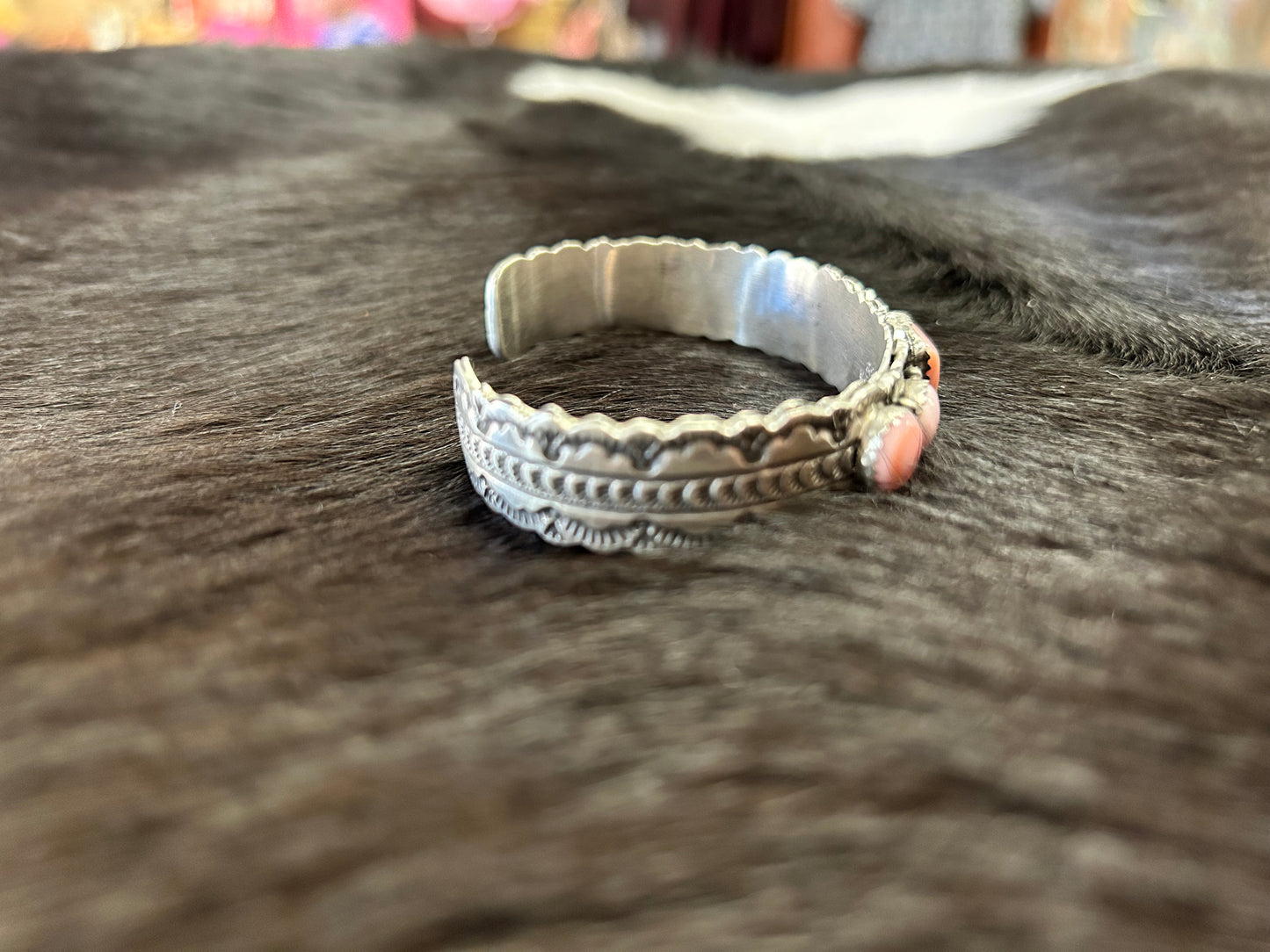 Pink Conch Cuff Large