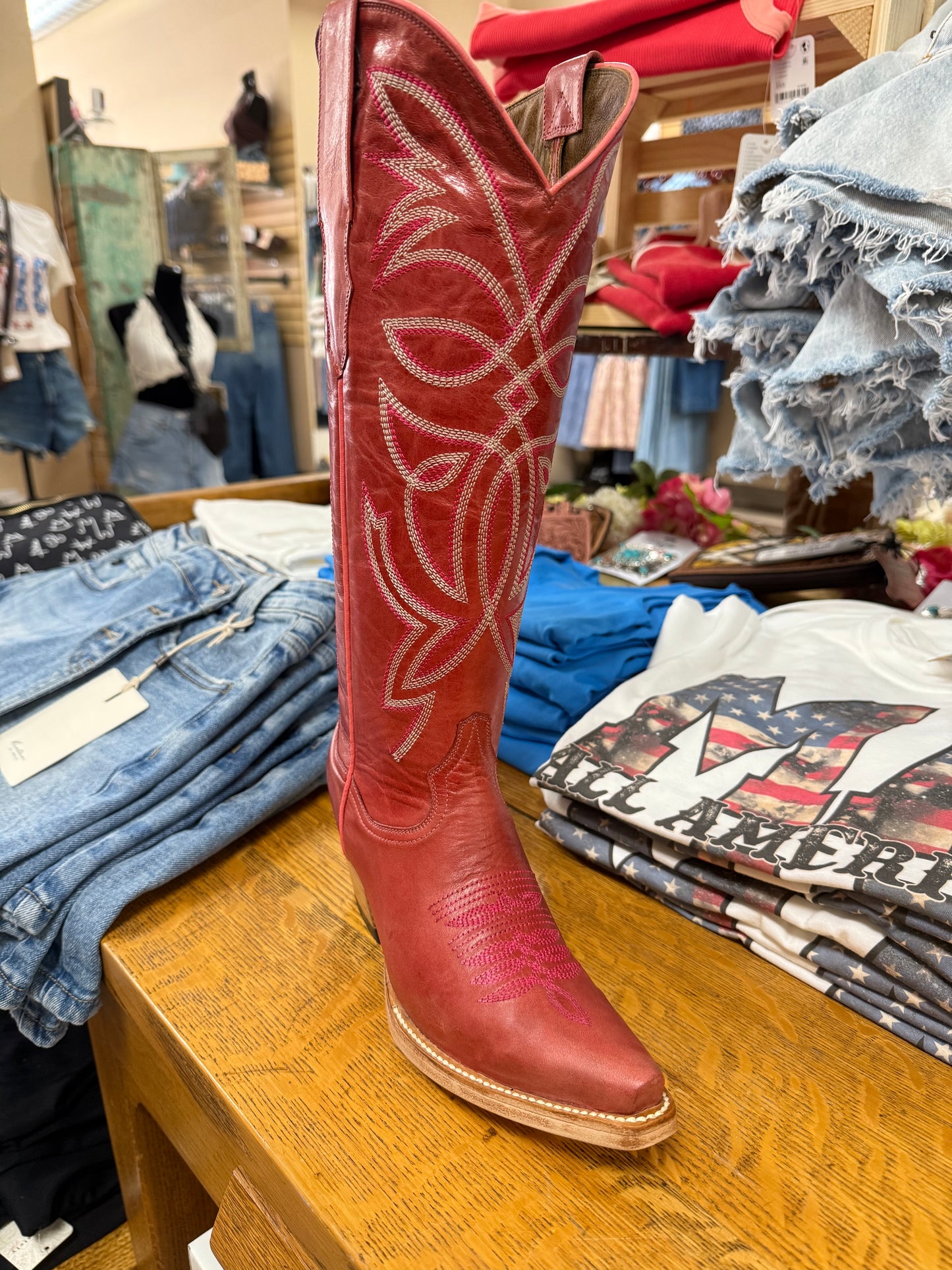 Barsa Rosa Snip Toe Boots