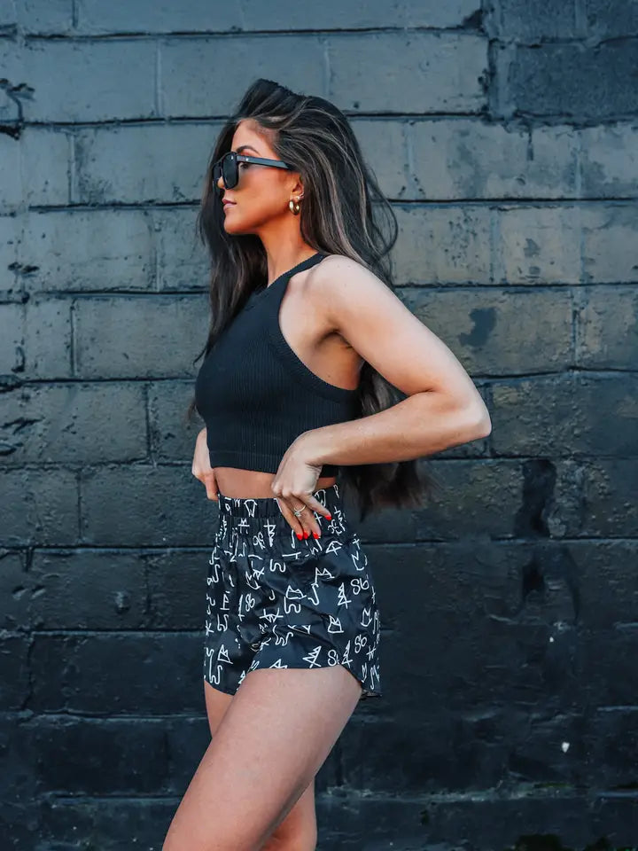 Black Brand Shorts