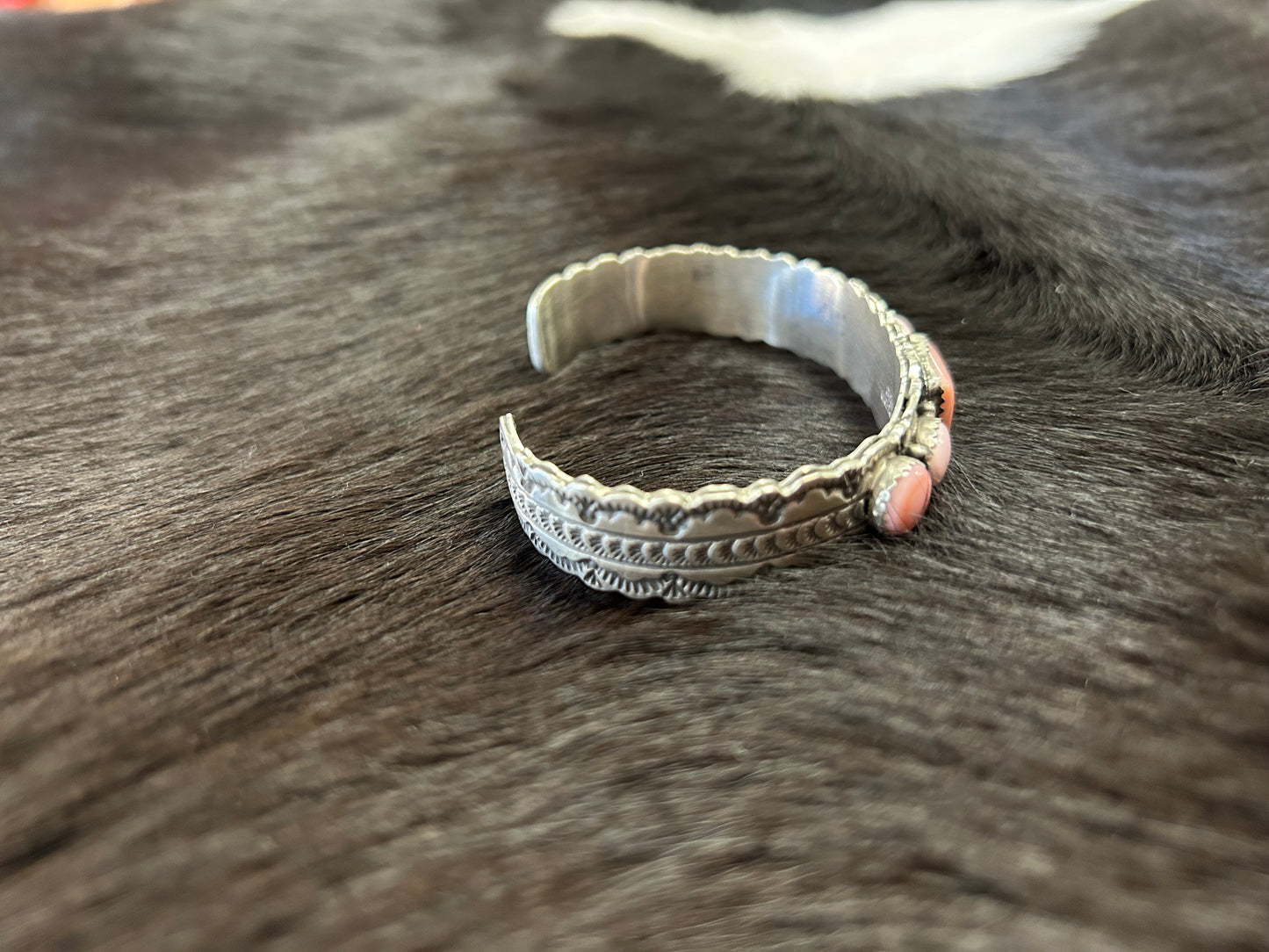Pink Conch Cuff Large