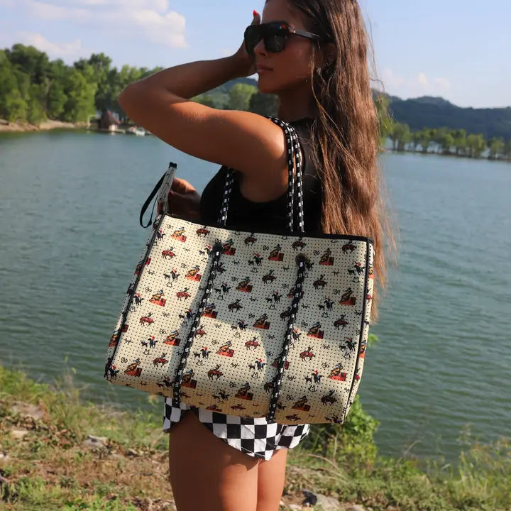 Large Tote in Vintage Cowboy