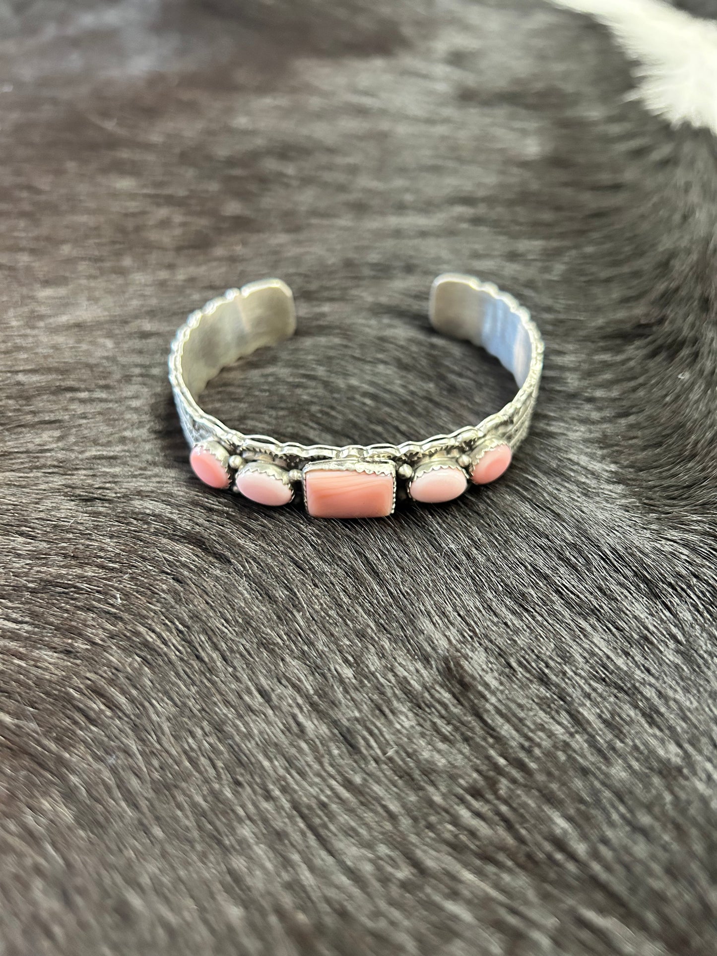 Pink Conch Cuff Large