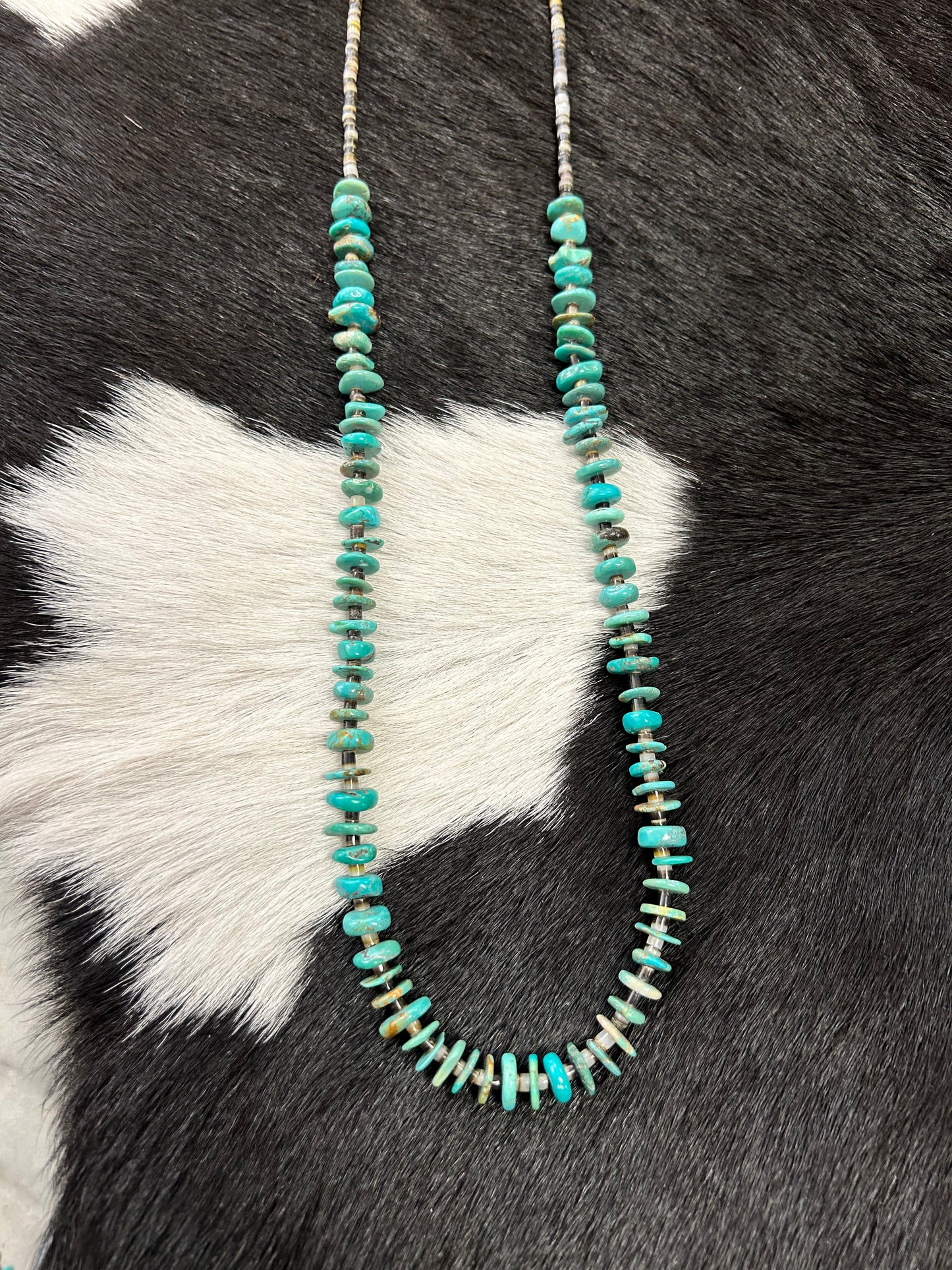 28 inch long turquoise necklace