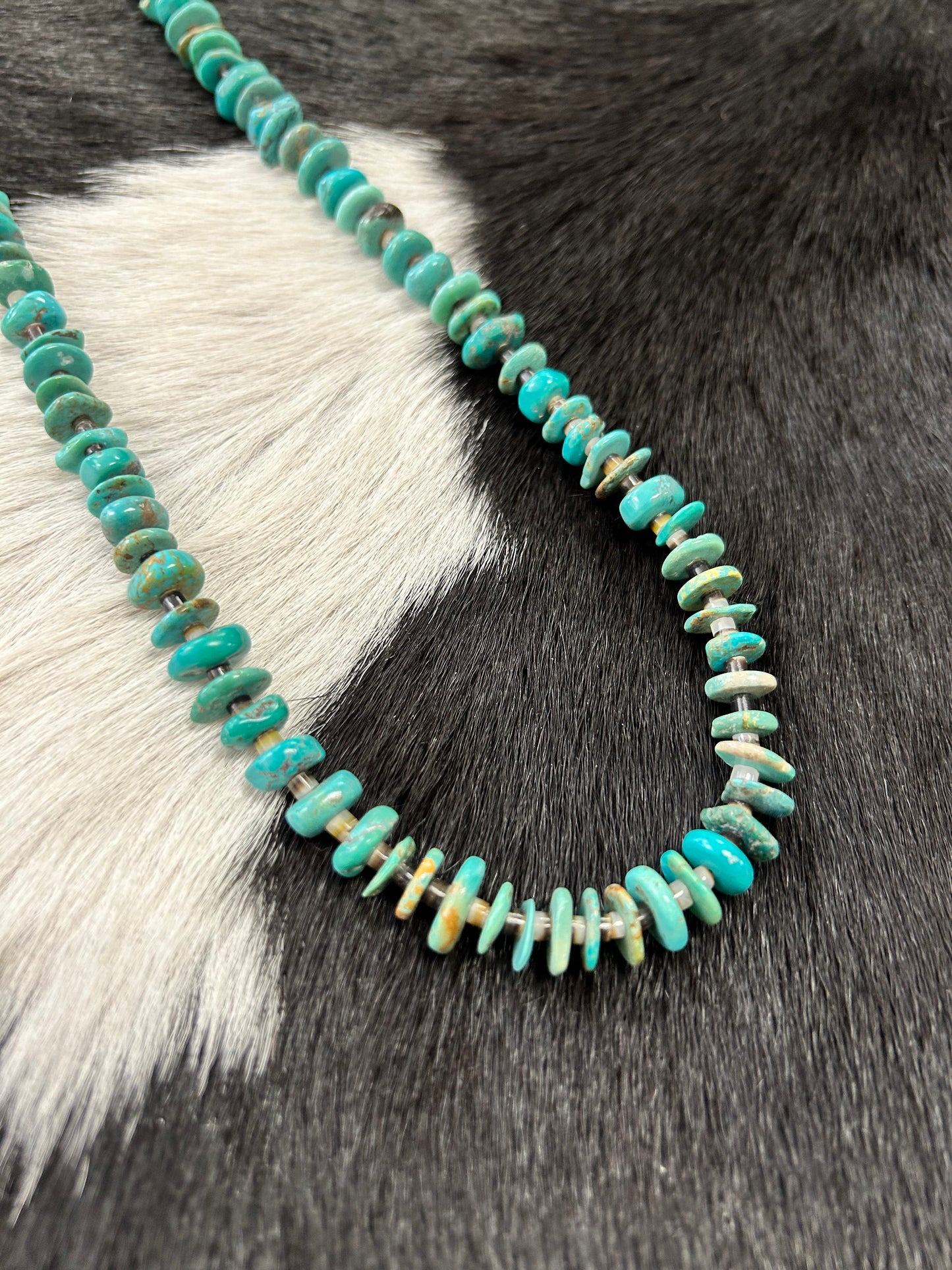 28 inch long turquoise necklace