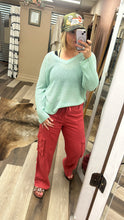 Load image into Gallery viewer, HIGH RISE LINEN WIDE CARGO PANTS
