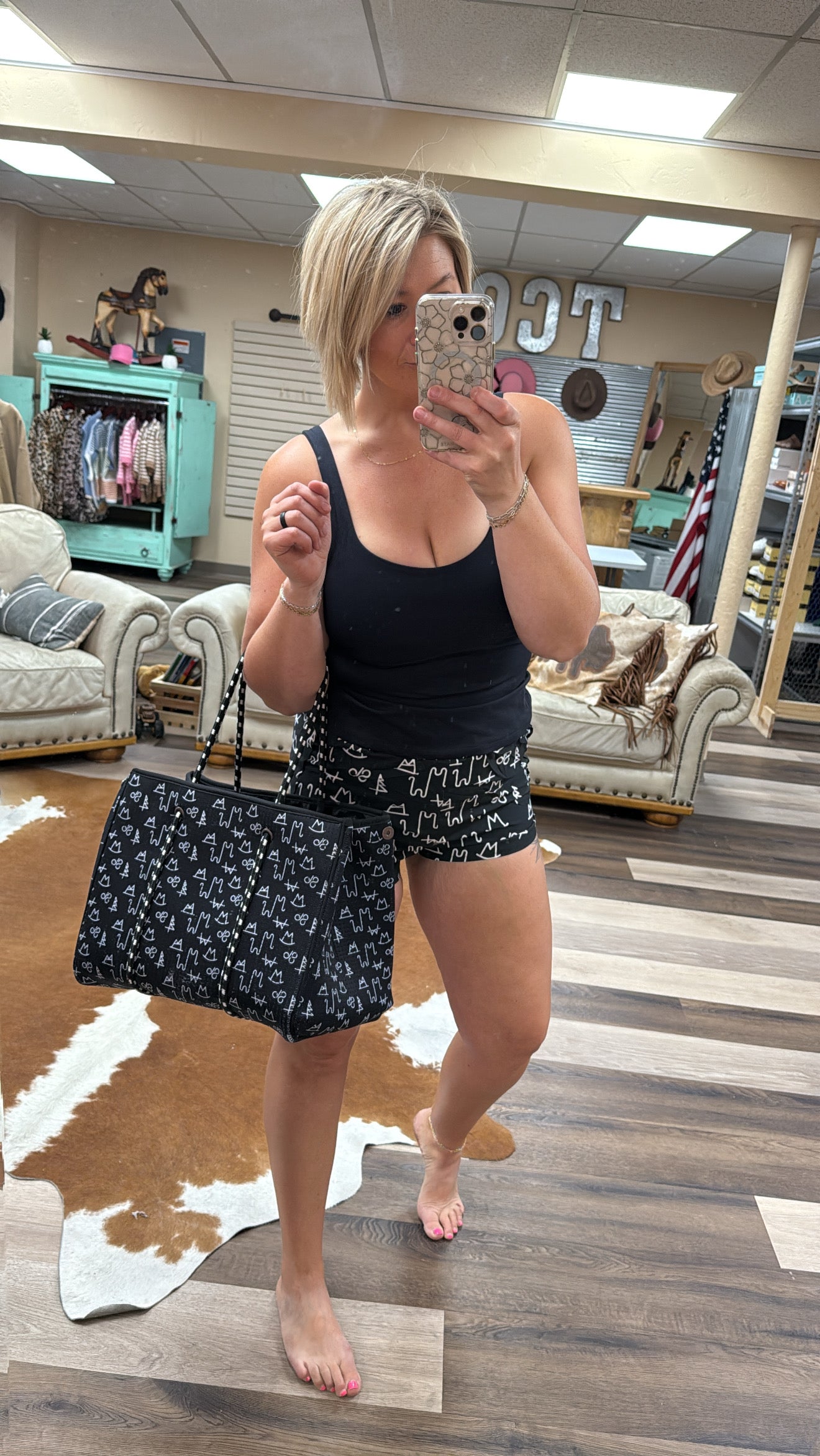 Black Brand Shorts