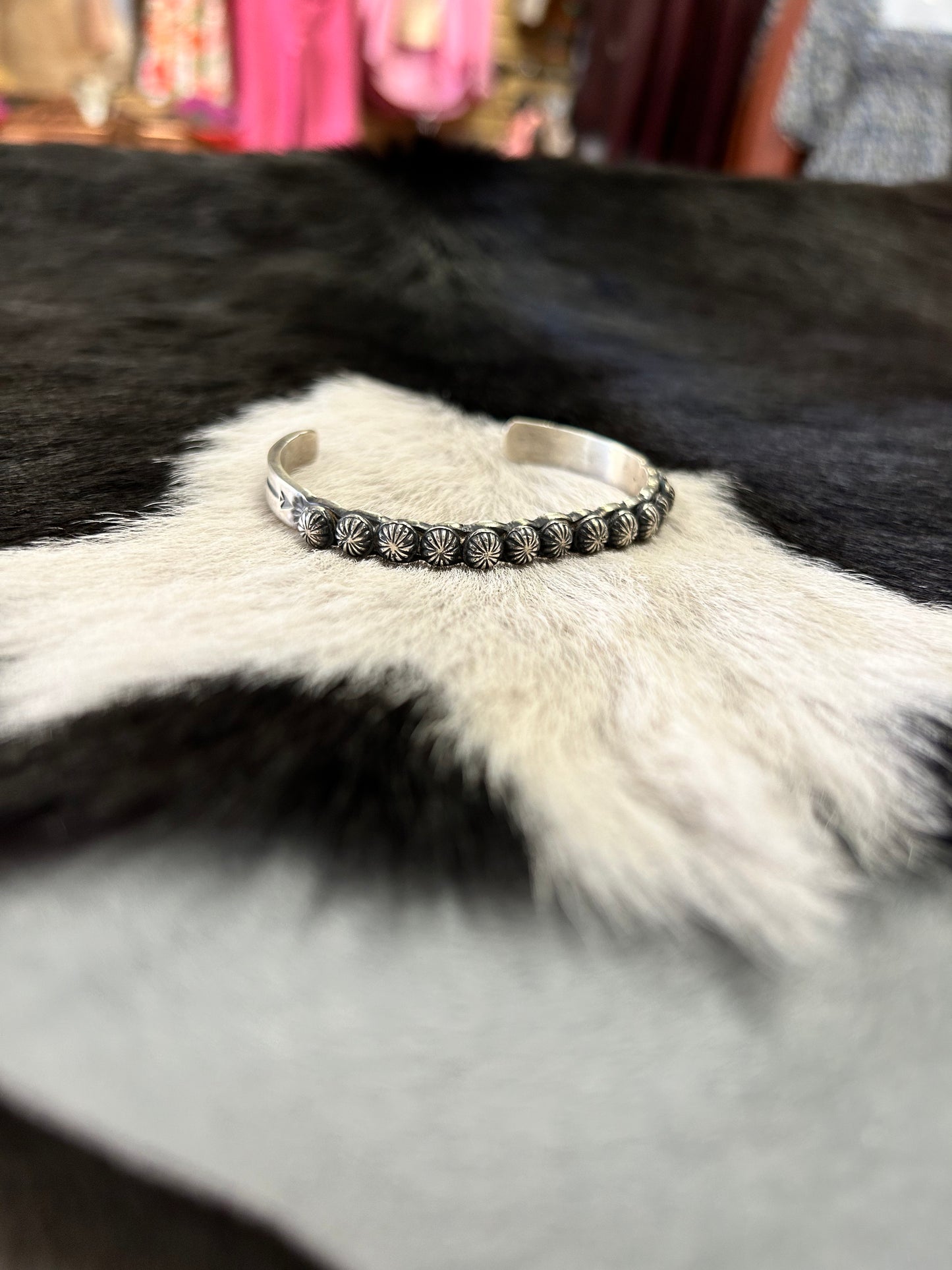 small hand stamped cuff bracelet