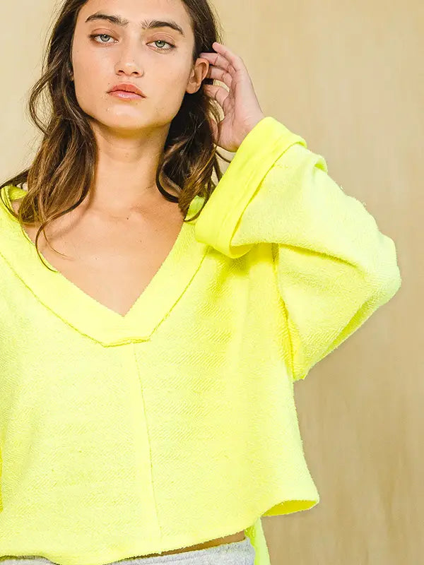 Cutout Back Adjustable Tie Pullover Crop Top