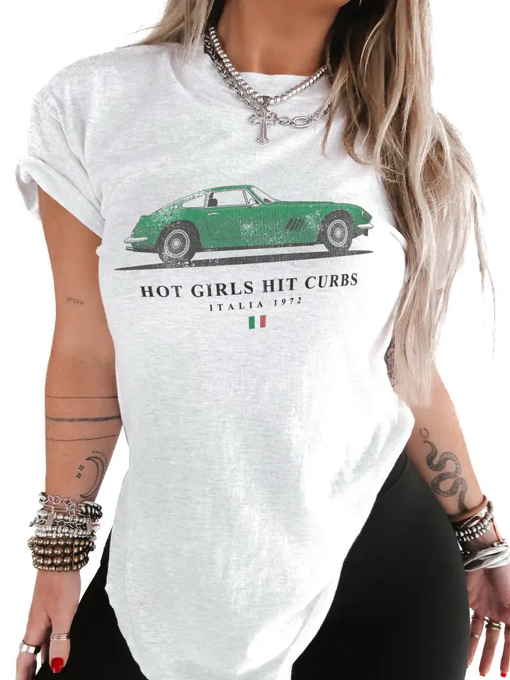 Hot Girls Hit Curbs Side Slit Tee