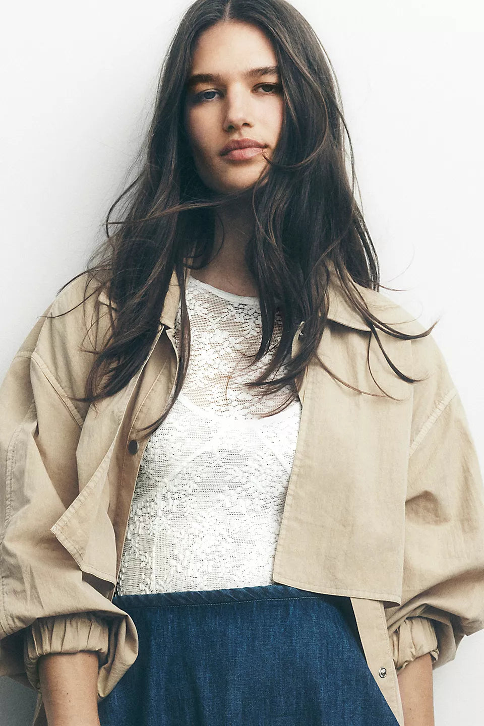 Free People Ready to go Lace Tee