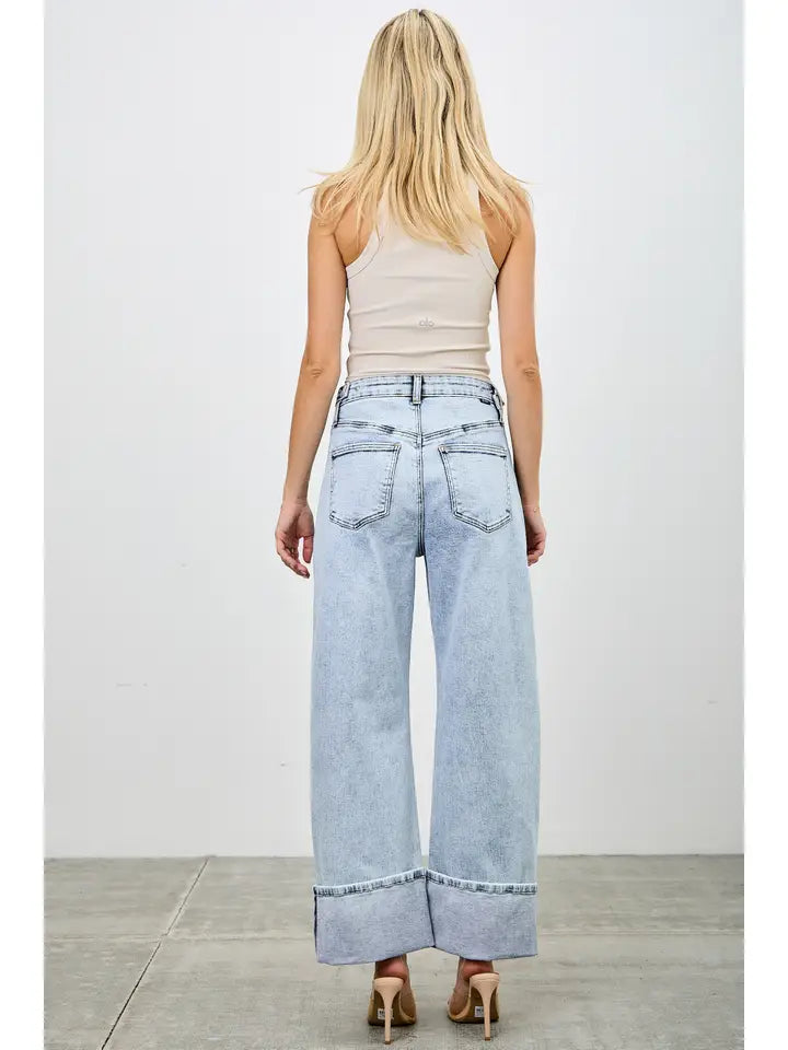 High Rise Low Curve Western Barrel Jeans
