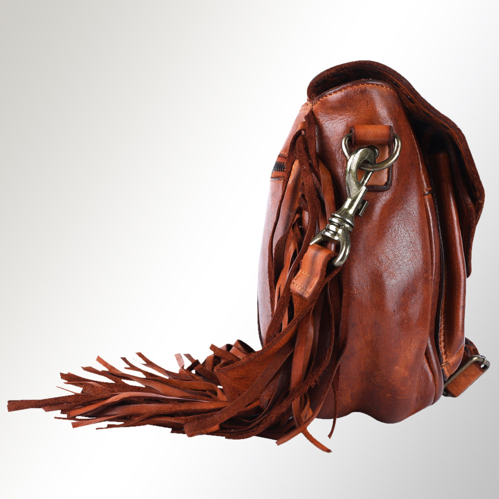 Mid Size Fringe Leather Purse