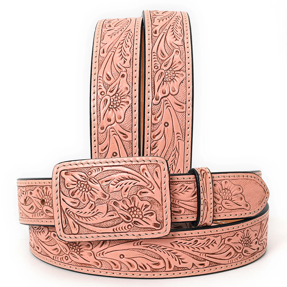 The Pink Flamingo Tooled Belt