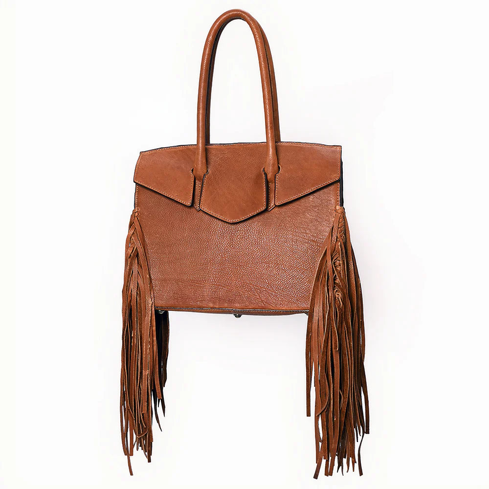 Leather Fringe Small Tote