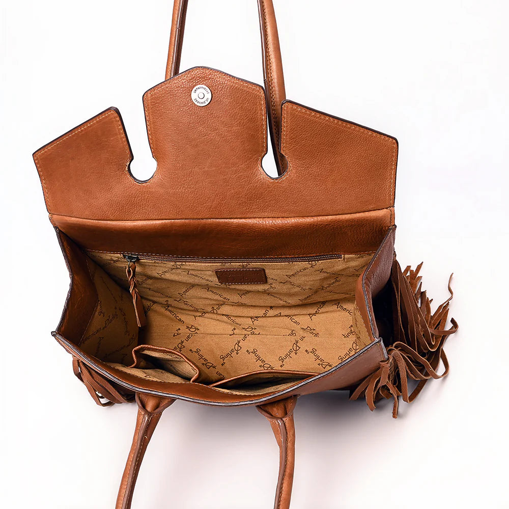 Leather Fringe Small Tote