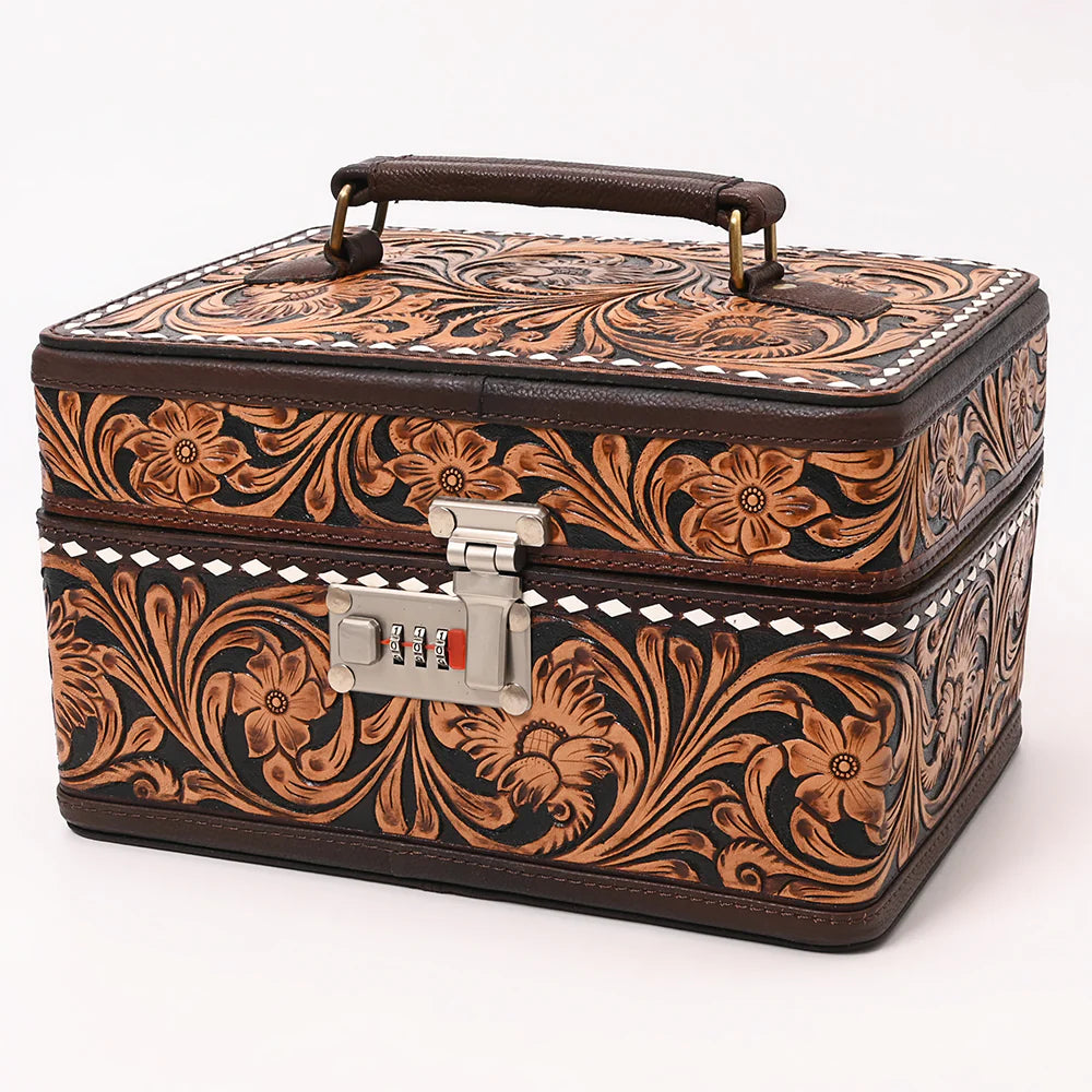 Lockable Leather Jewlery Case