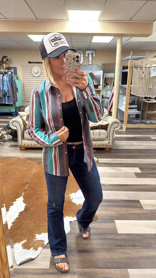 Brush Popper Button Up