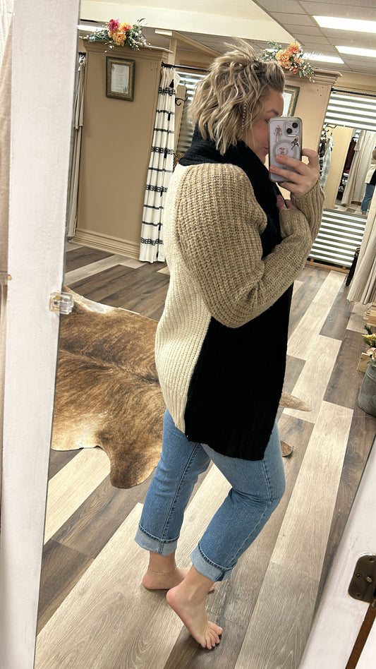 Color Block Cardigan