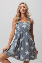 Load image into Gallery viewer, Star Washed Denim Shortalls
