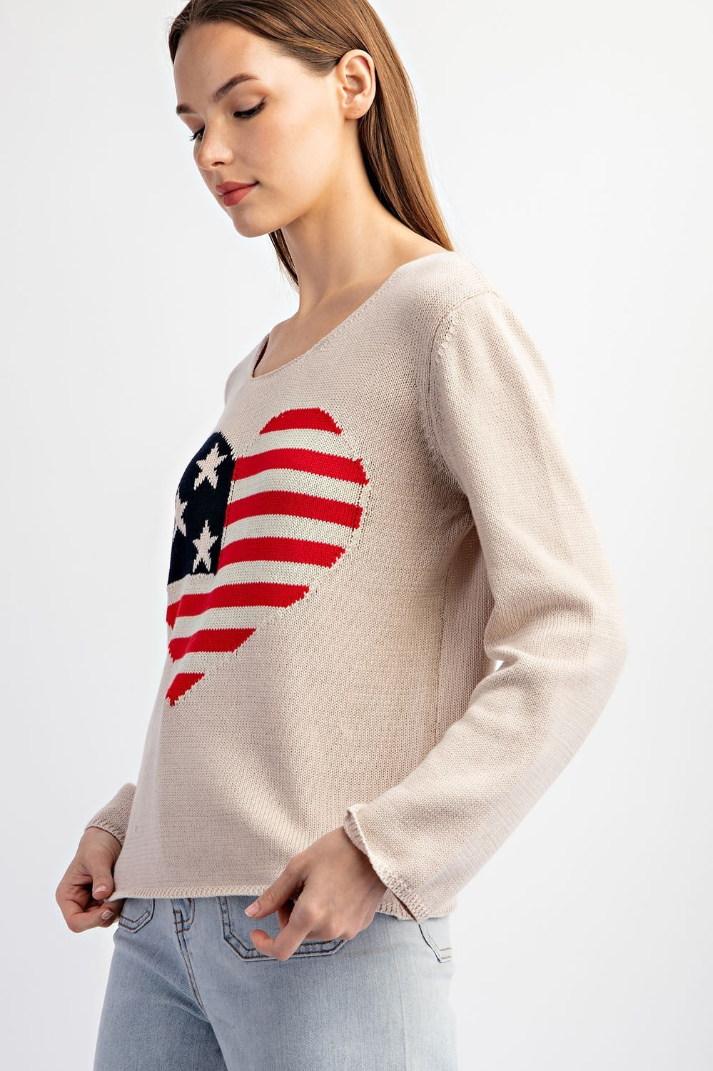 American Heart Flag Sweater Top