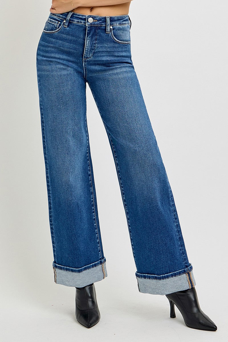 Risen TC Long Inseam Wide Leg Jeans