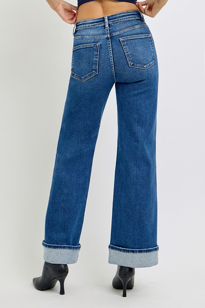 Risen TC Long Inseam Wide Leg Jeans