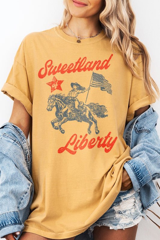 Sweetland Of Liberty Graphic Comfort Colors Tee