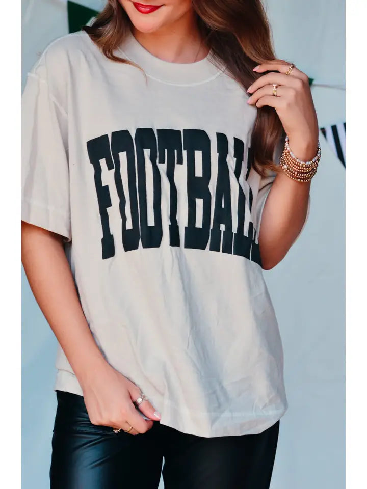 Football Oatmeal Vintage Boxy Tee