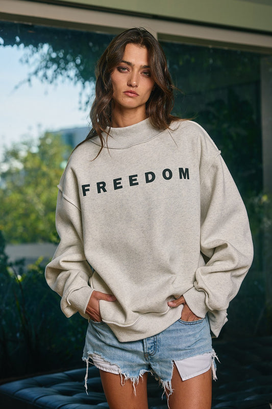 'freedom/legacy' Reversible Lettering Sweatshirt