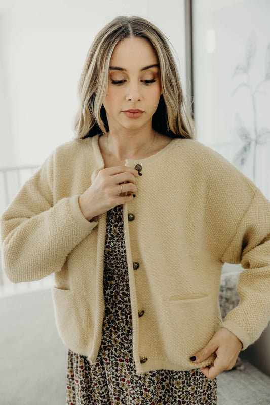 Cornsilk Button Front Cardi