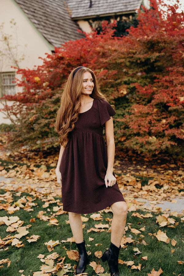 The Liv Dress In Raisin