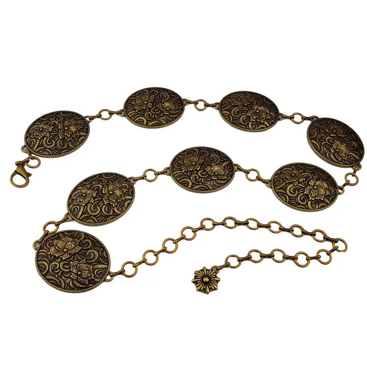 Oval Concho Chain Belt