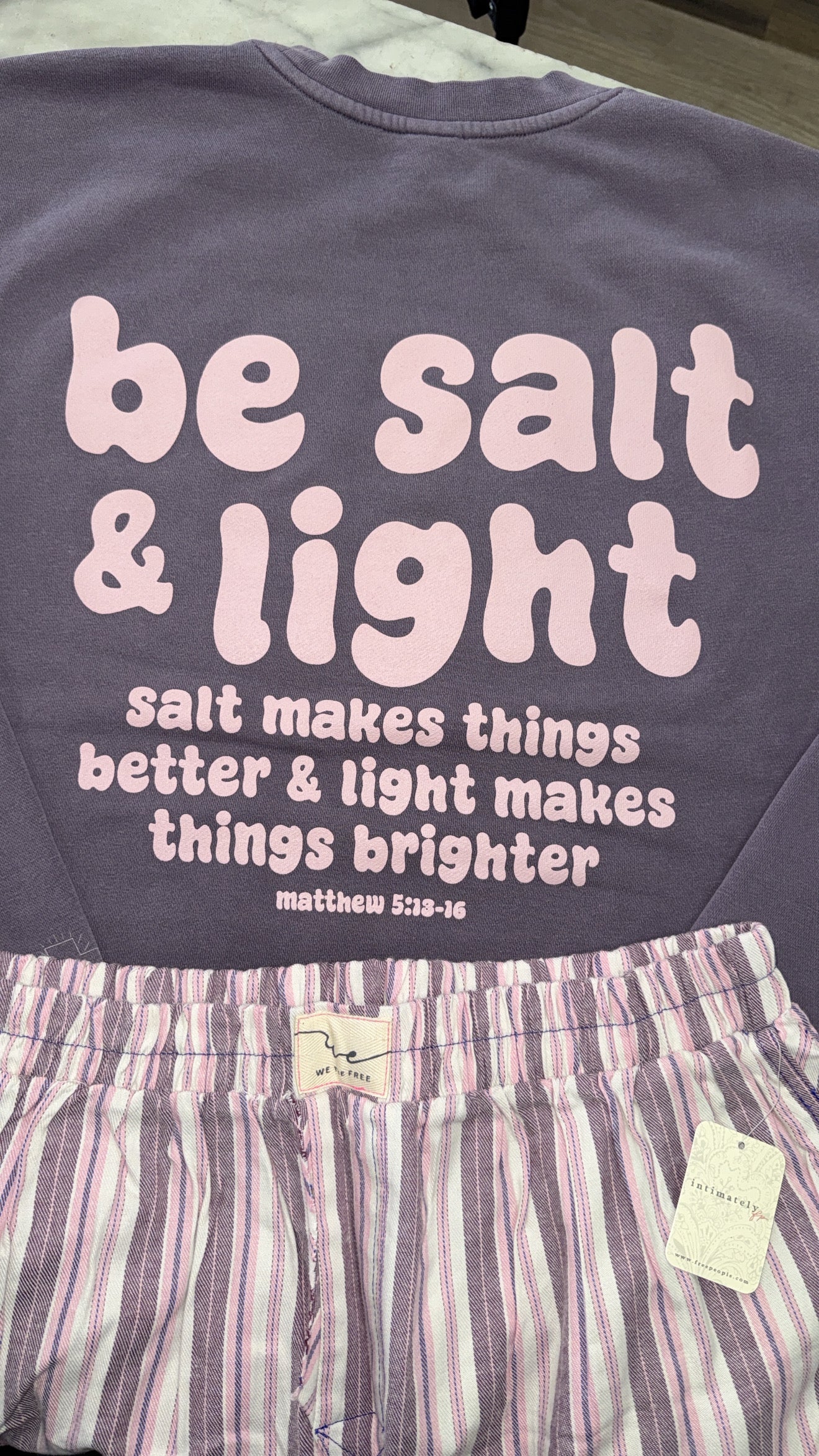 Be Salt & Light Plum Sweatshirt