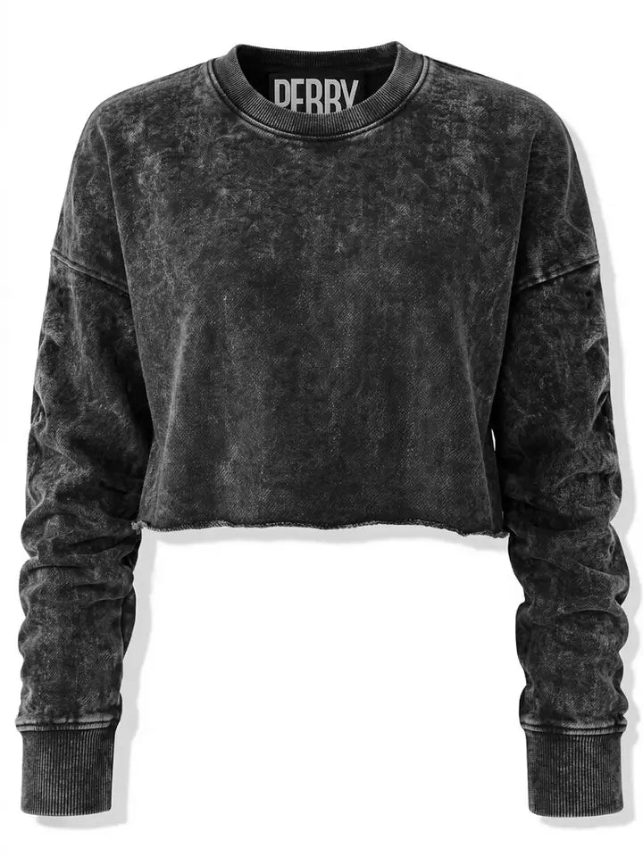 Pebby Cropped Oversized Sweatshirt