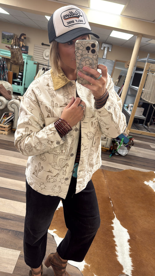 Almond Latte Western Jacket