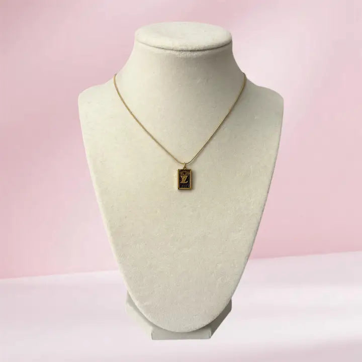 Repurposed Vintage Lv Necklace
