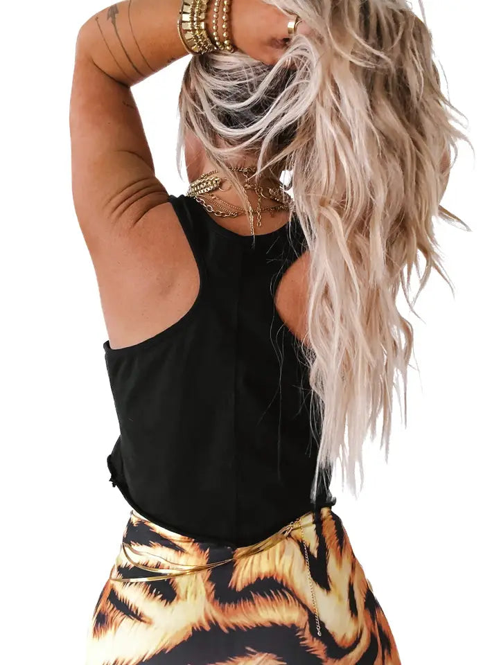 Cropped Freedom Thrills Graphic Boyfriend Tank