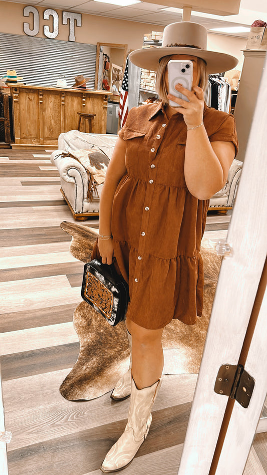 The Emerson Dress In Rust