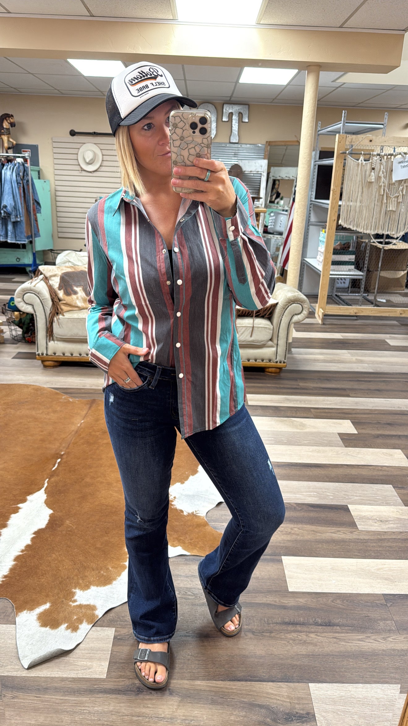 Brush Popper Button Up