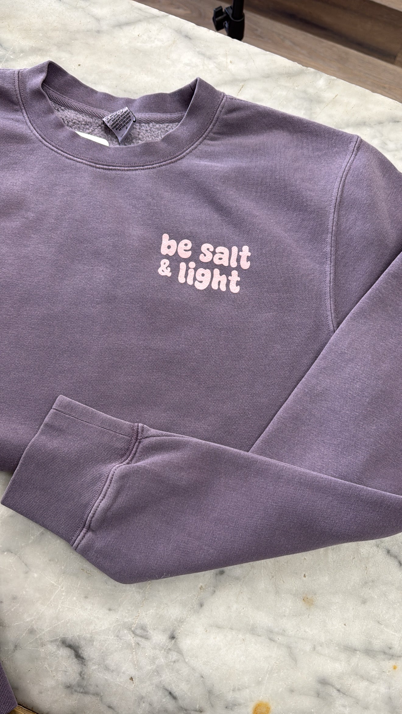 Be Salt & Light Plum Sweatshirt
