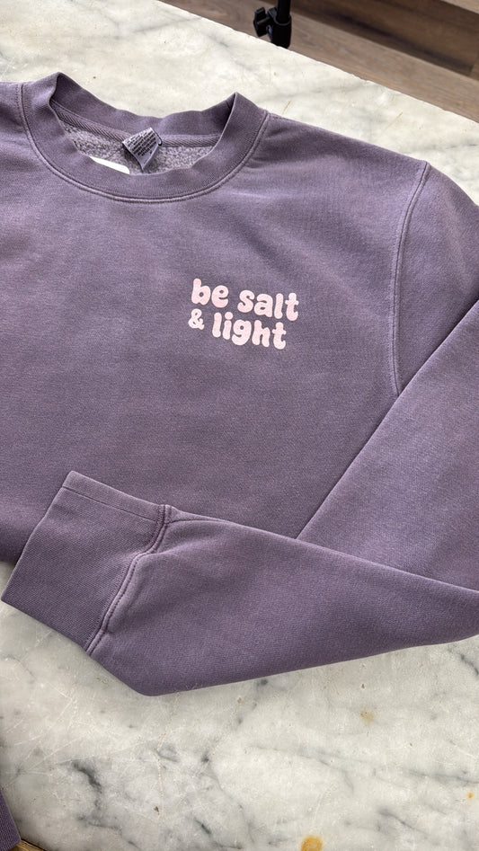 Be Salt & Light Plum Sweatshirt