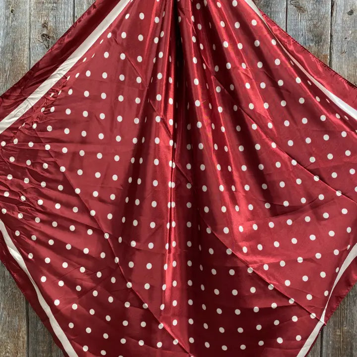 35X35" Red Polka Dot Wild Rag/Scarf