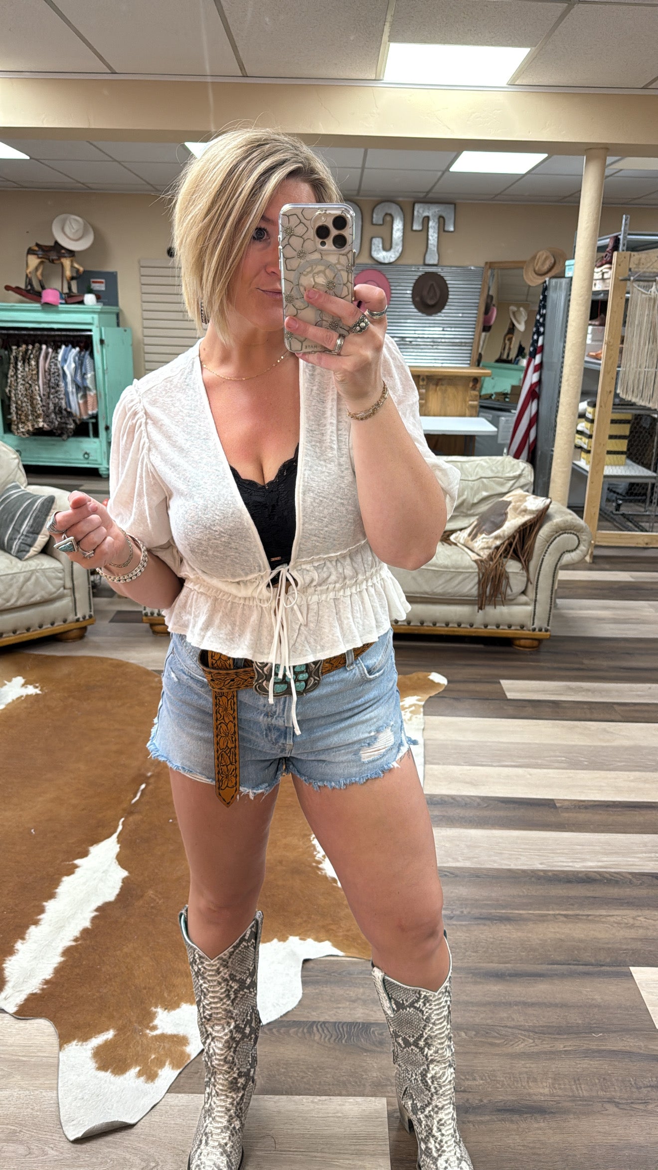 Free People Lets Go Blouse in White