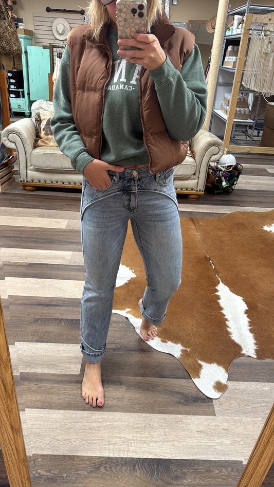 Saige Piping Straight Jeans