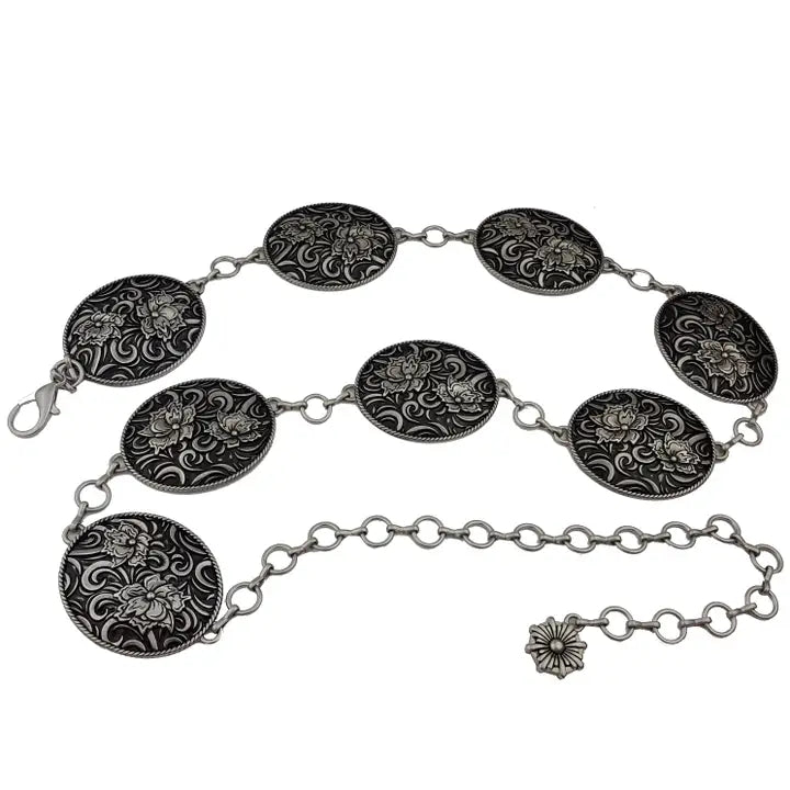 Oval Concho Chain Belt
