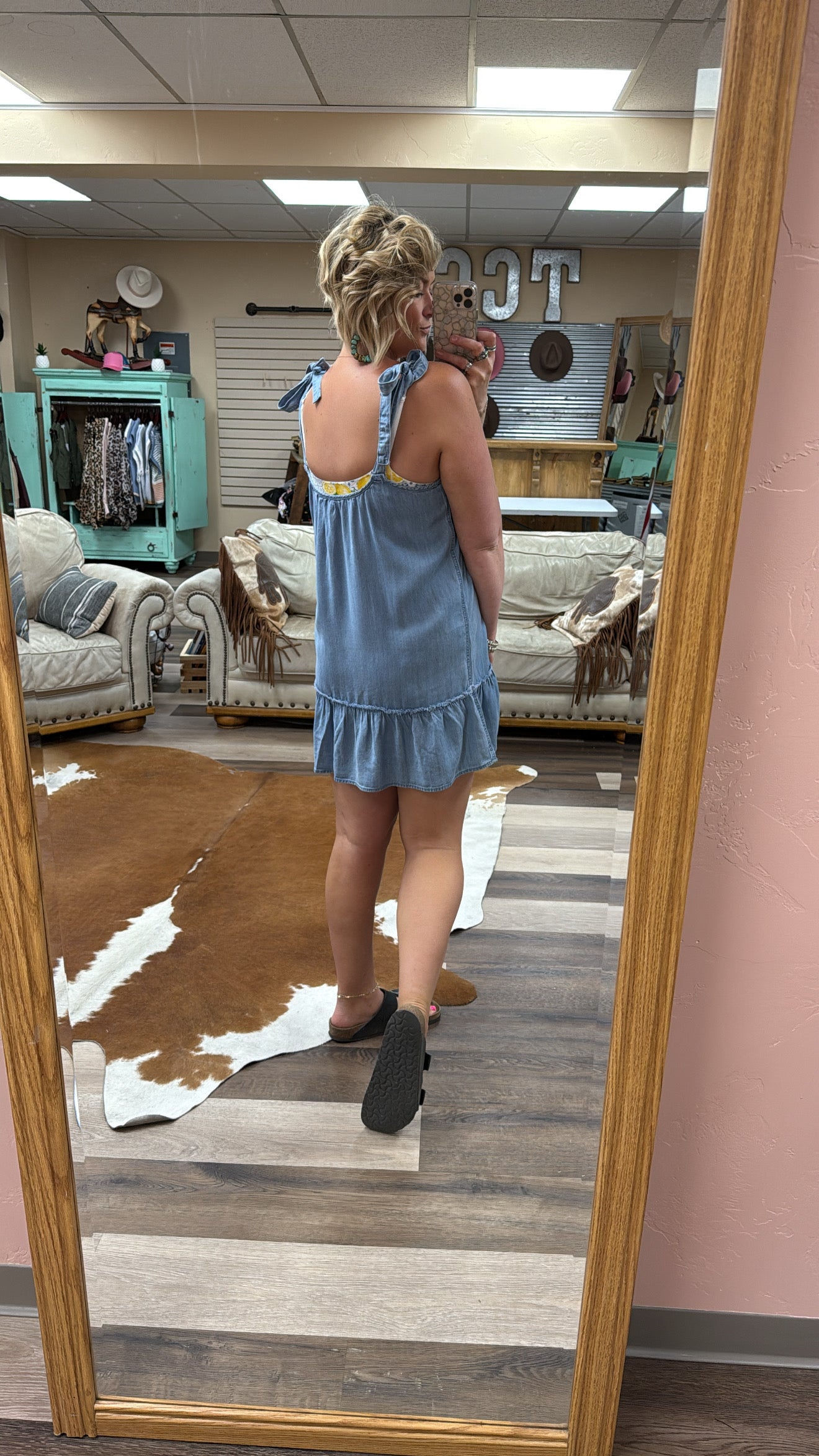Chambray Mini Dress