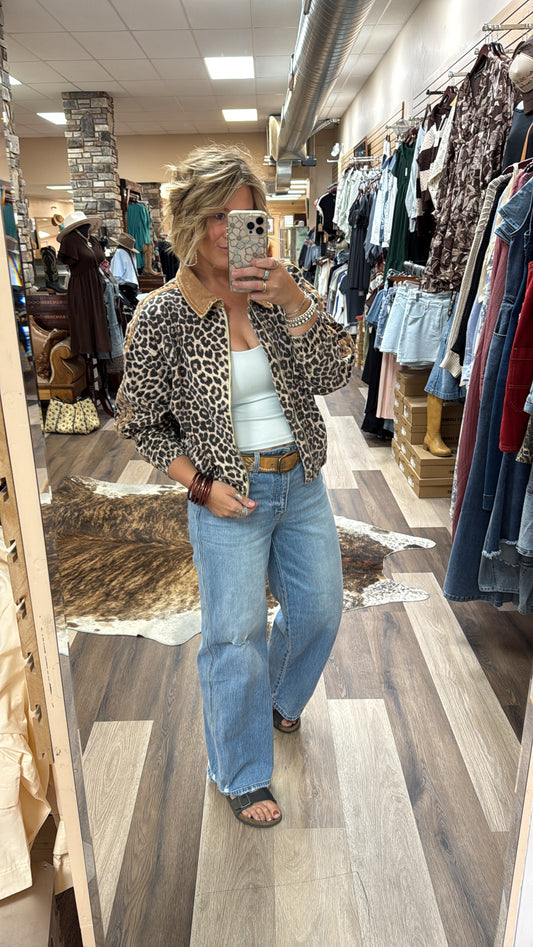 Leopard Bomber Jacket