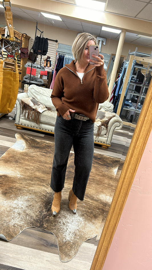 Chestnut Drop Shoulder Sweater